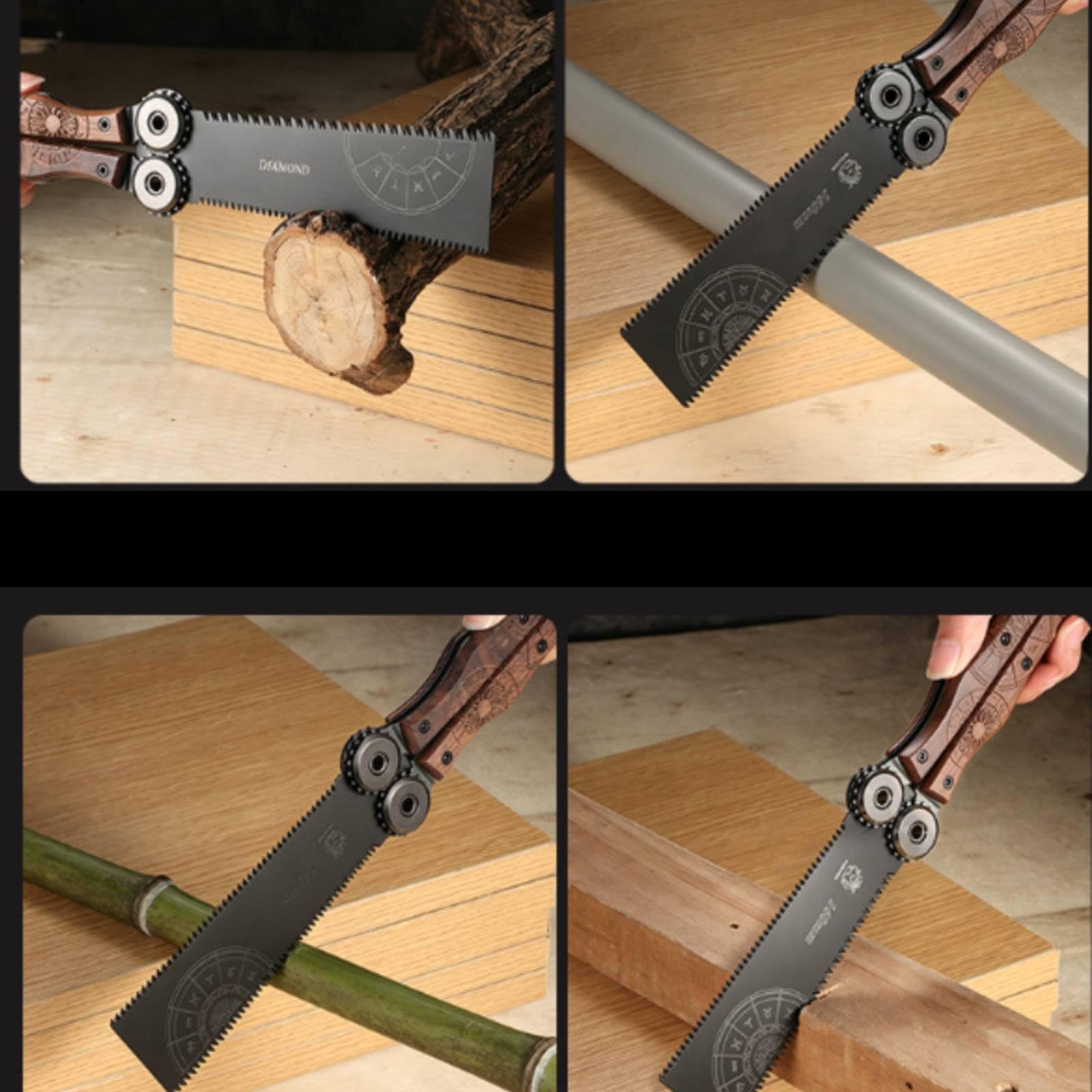 Doppelseitige Klappsäge scharfe Zähne faltbare Astsäge kompakt Klappsäge für Gartenliebhaber, 160mm