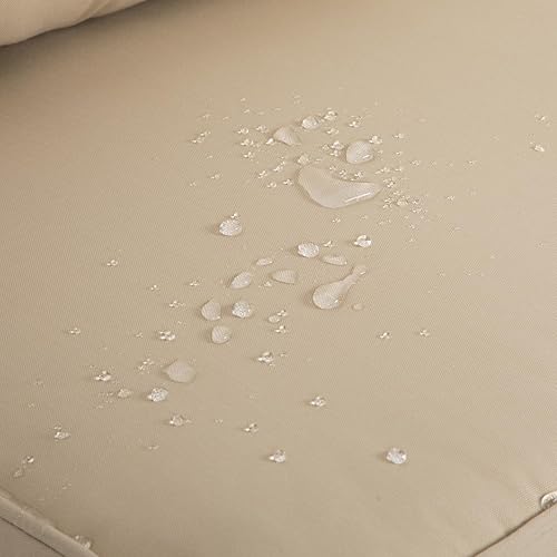 Miniatura 5 de ARTPLAN Juego de 2 cojines de asiento profundo para exteriores para silla de mimbre, asiento 24 x 24 x 4 pulgadas, respaldo 22 pulgadas de ancho x