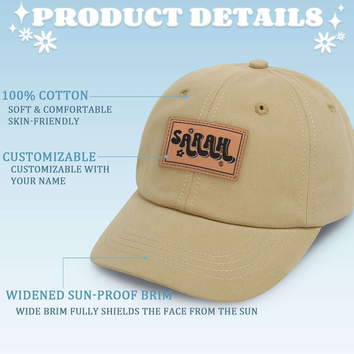 Personalized Baby Infant Baseball Cap Custom Boys Girls Baseball Sun Hat Custom Trucker Hats for Toddler Kids - Image 2