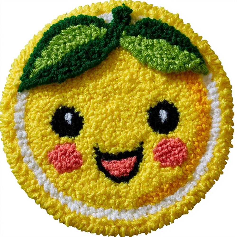 kitphoenix Rug Making Craft Kit Smiling Lemon