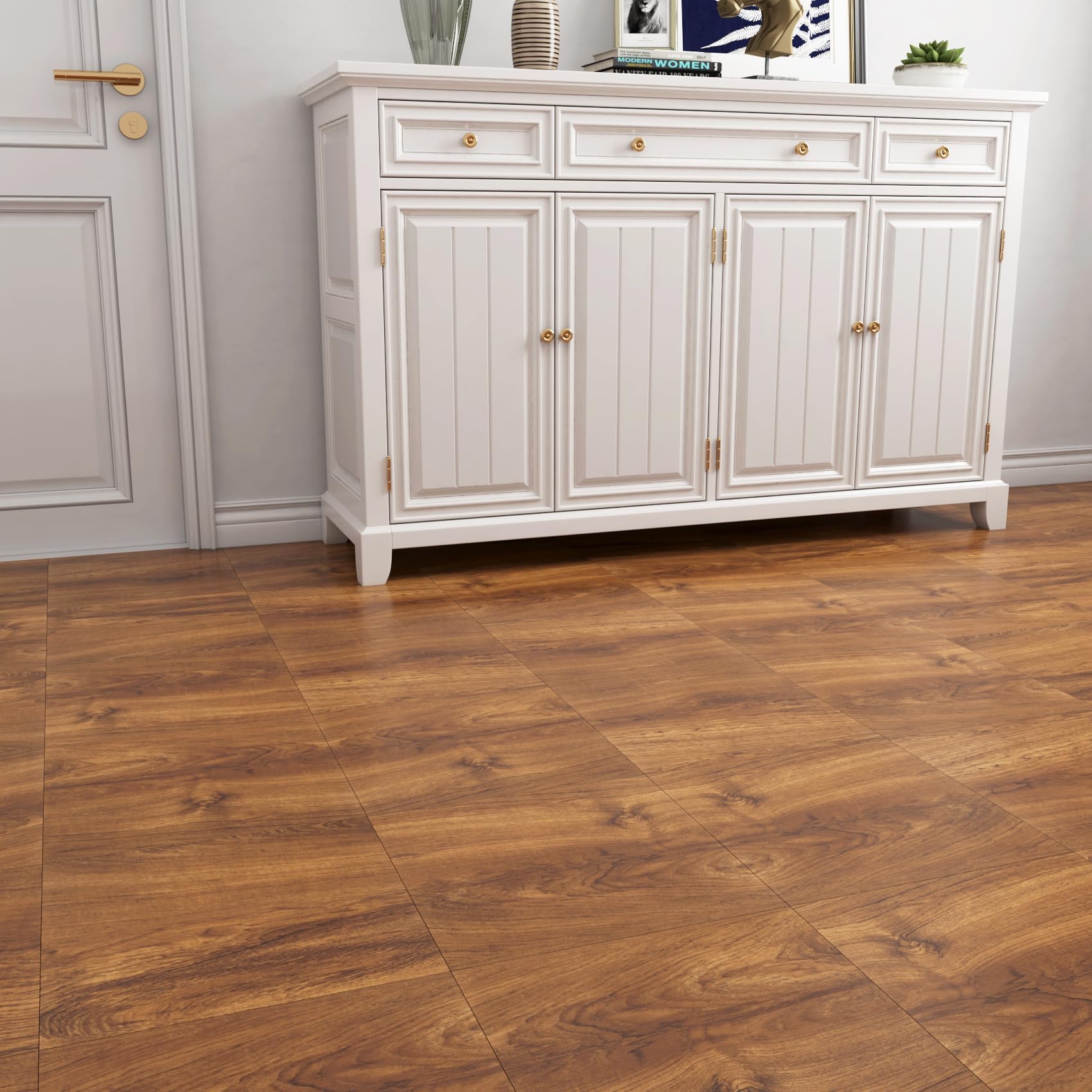 Decotalk Pavimento PVC Adesivo Effetto Legno Per Bagno 30 Pezzi 30X30cm Spessore 1,66 mm 2.7m² Pavimento Adesivo Legno Naturale Impermeabile Piastrelle Adesive Pavimenti Cucina Mattonelle PVC