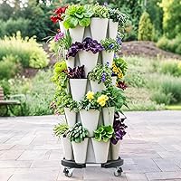 Vista 3 de W B D WEIBIDA Soporte para plantas con ruedas resistente, base ajustable de rodillo para macetas de 15 a 21 pulgadas, organizador de macetas