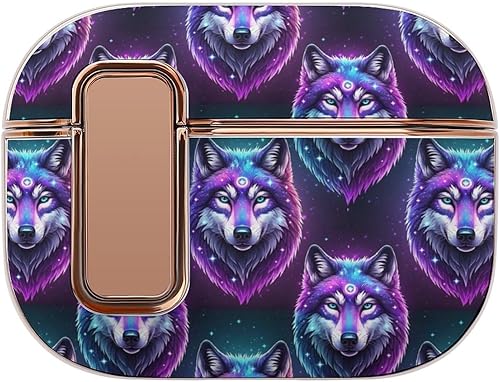 Headphone Cover Compatible with Airpods Pro 2 Case Galaxy Wolf, Plastic, with Lock, Shockproof Protective