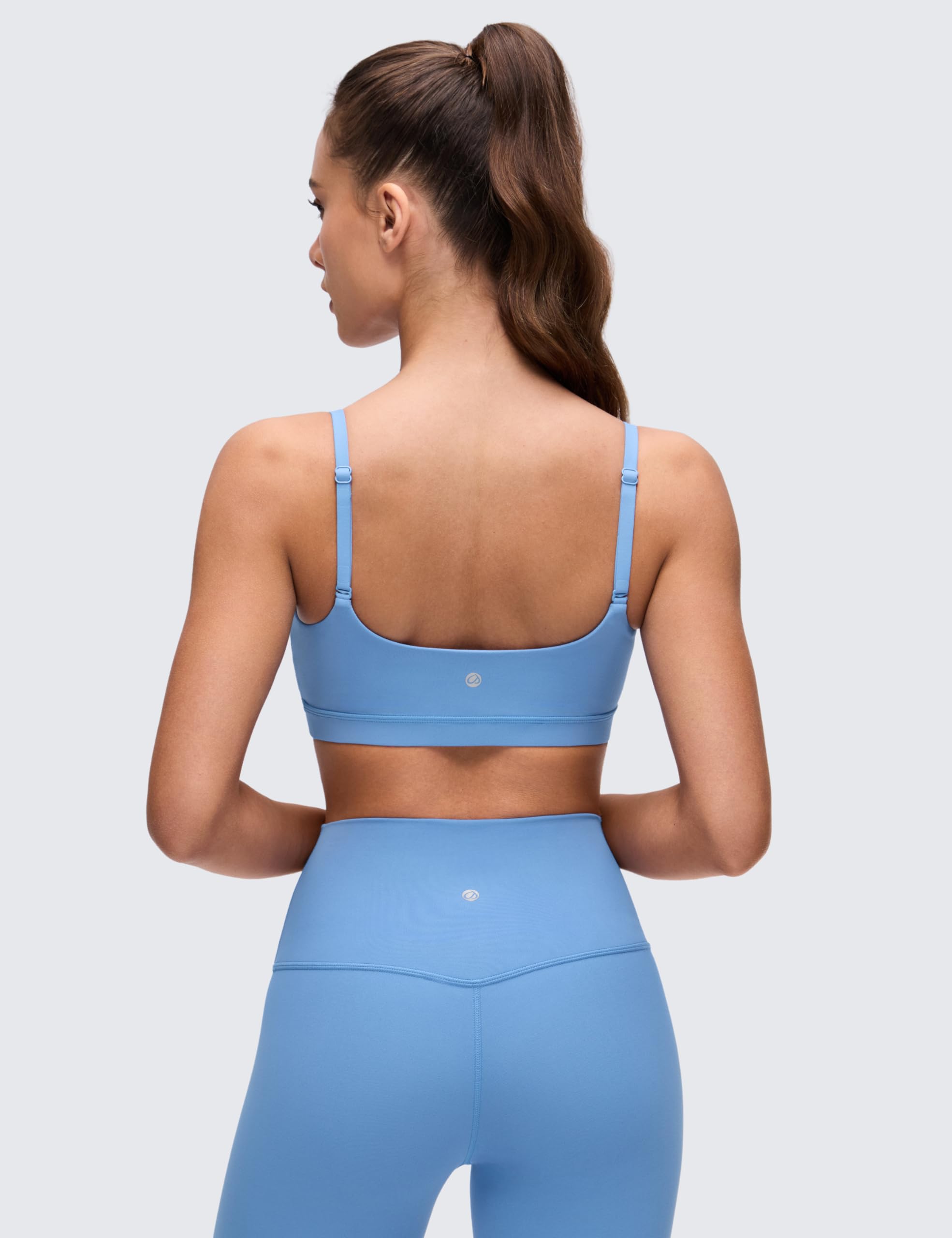 CRZ YOGA Donna Butterluxe Regolabile Spaghetti Reggiseno Sportivo Imbottito Yoga Reggiseno