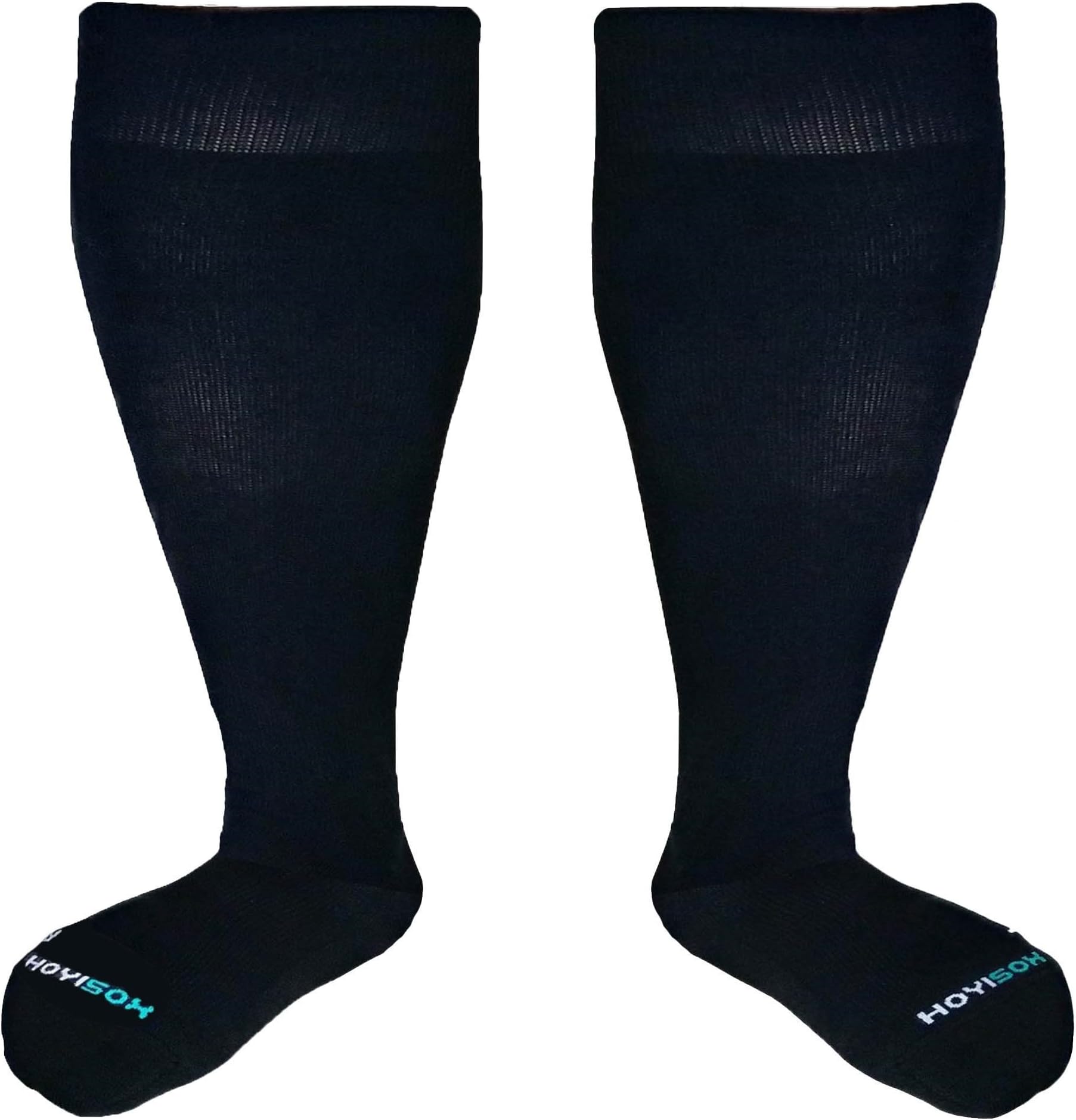 Plus Size Compression Knee High Socks, Wide Calf Extra Large for Men and Women, Comfortable Cotton