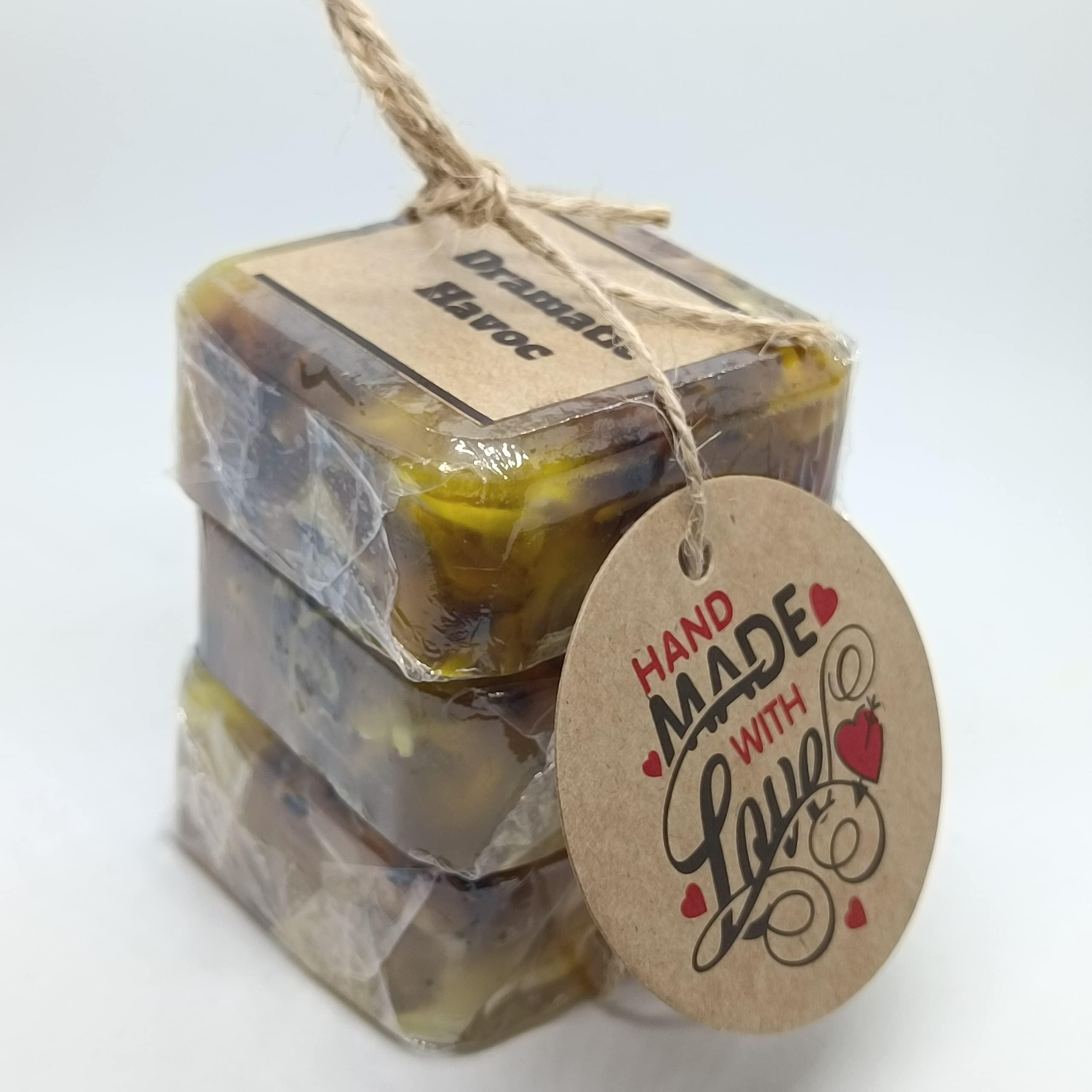 Lemon Grass handmade Artisan Soap with Poppy seeds Aromatheropy and spa Experience made with shea butter and olive oil Pack of 3 | Total 195 Gms