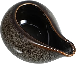Holibanna Olla para Mojar Canalón Servicio Jarra De Especias Jarra De Salsa con Asa Fiesta Jarra De Tarro De Albañil Inmersión Jarras De Crema Jarra con Tapa Largo Lanzador De Crema Cerámica