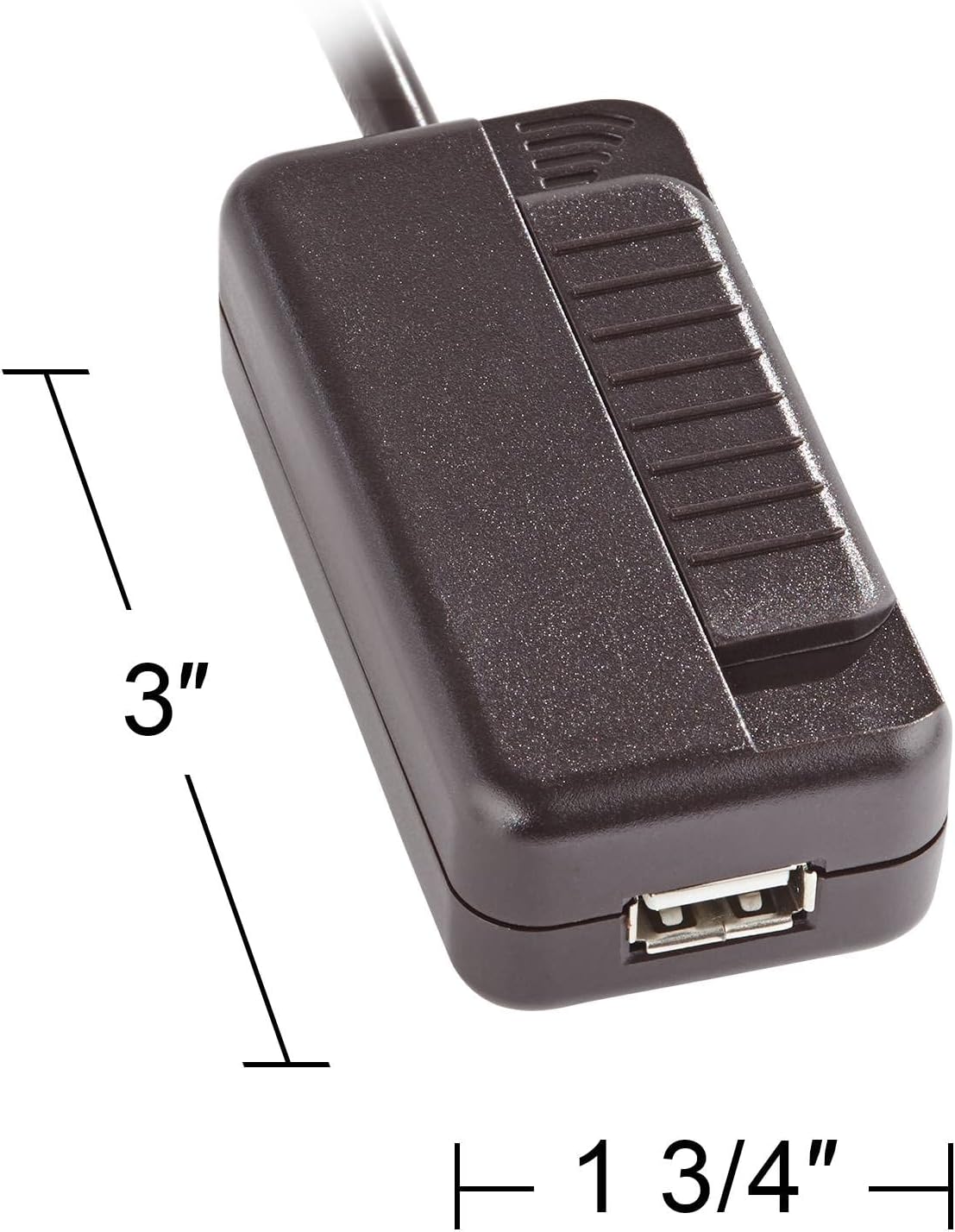 Tesler Brown Finish CFL-LED Plug-In Table Top Dimmer with USB Port - Tesler