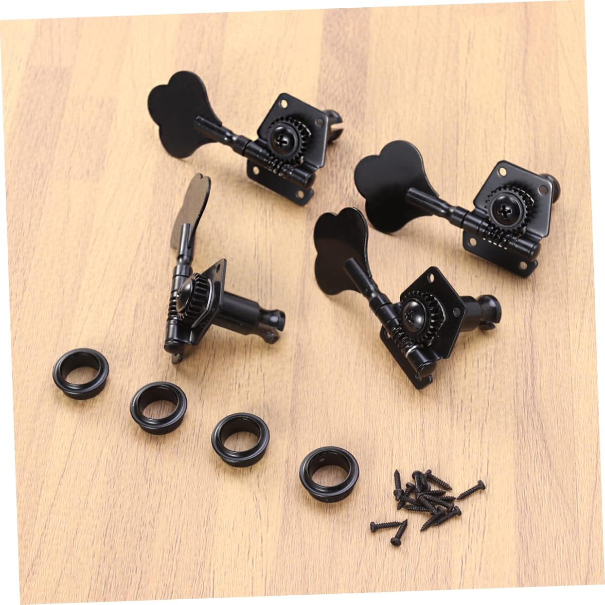 Bass Guitar Tuning Pegs Right Side Heavy Duty Machine Heads String Electric Bass Guitar Durable Black Tuning Keys