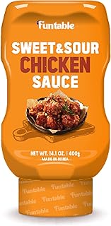 FUNTABLE SWEET & SOUR CHICKEN SAUCE - Sticky and Tangy Dipping Sauce for Authentic Korean Style Fried Chicken (14.1 OZ, Pa...