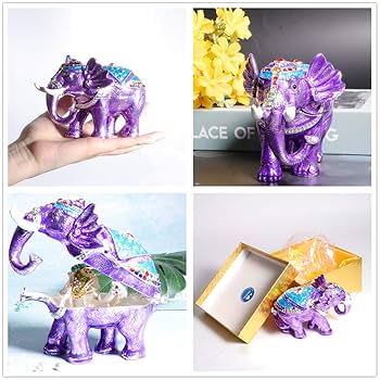 Amazon｜Waltz&F大きな紫象さん ジュエリーボックス クリスタル