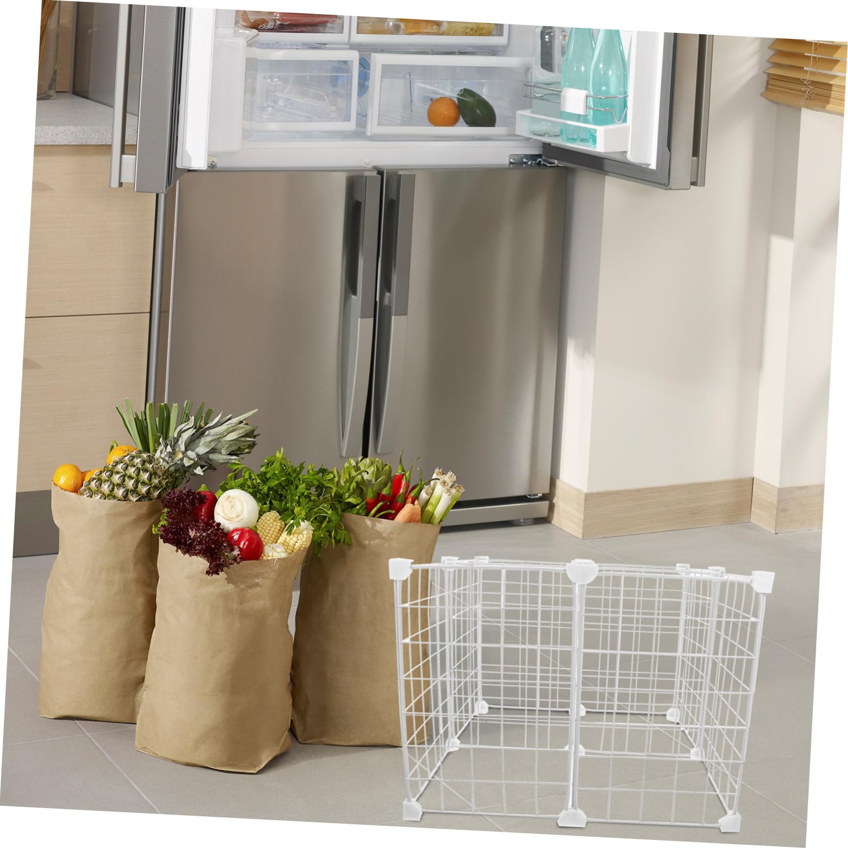Hemobllo Organizador de Congelador de Alambre Metálico Divisor Resistente para Nevera y Congelador Profundo Cesta Separadora para Almacenamiento de Mariscos y Alimentos con Diseño Estable y
