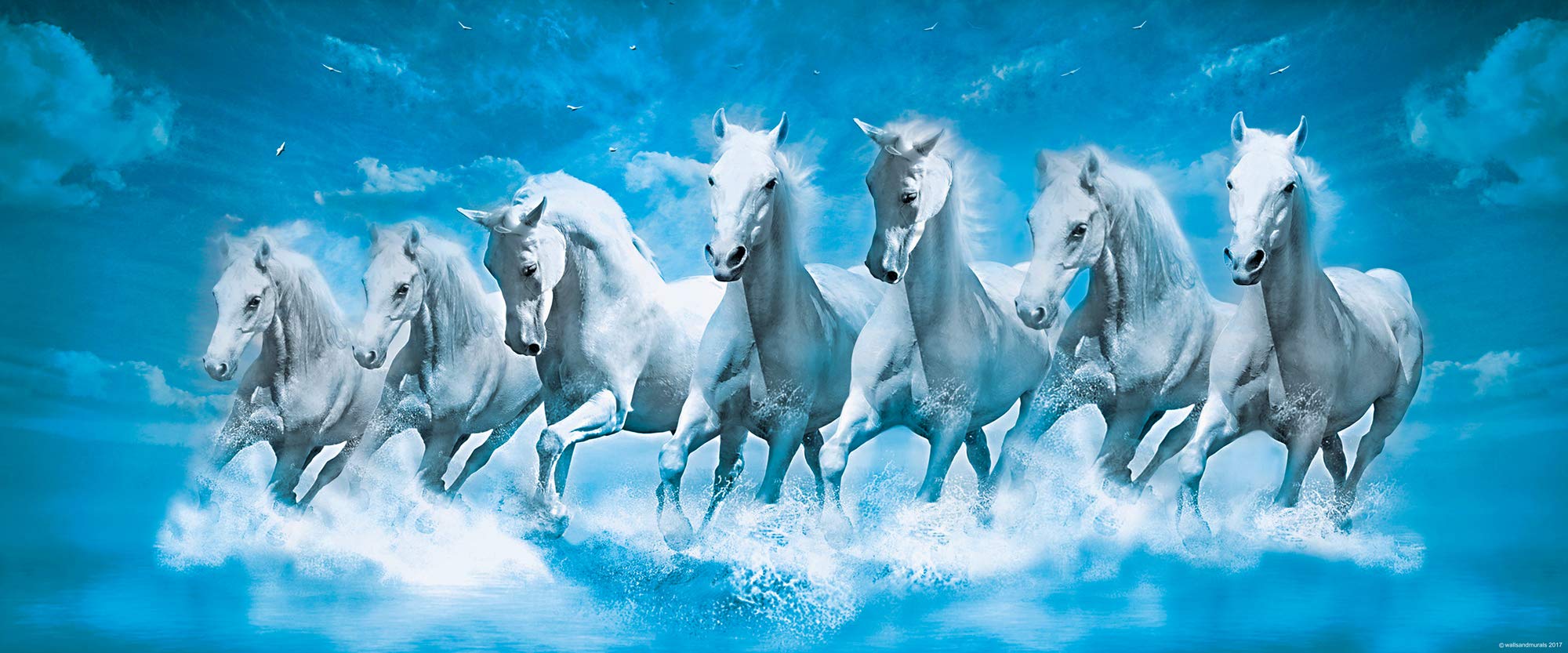 Buy Walls and Murals Vaastu Paintings for Home Blue Color 7 Running