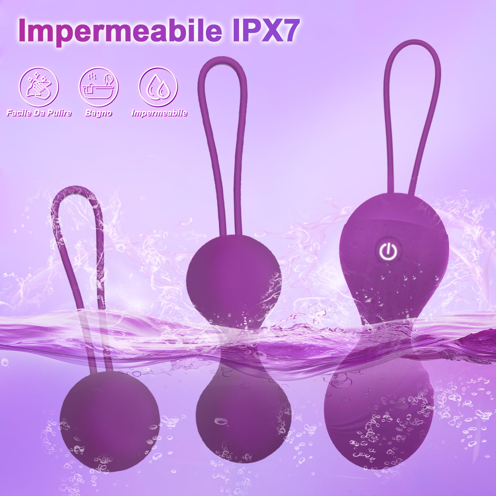 Vibratoreper Donna Professionale Ovetto Vibrante Donna Telecomando Vibratore Vibratoriper Donne 3 IN 1 Palline di Kegel Sex Toys con 10 Modalità, Esercizi Per il Pavimento Pelvico Sexytoysys Donna