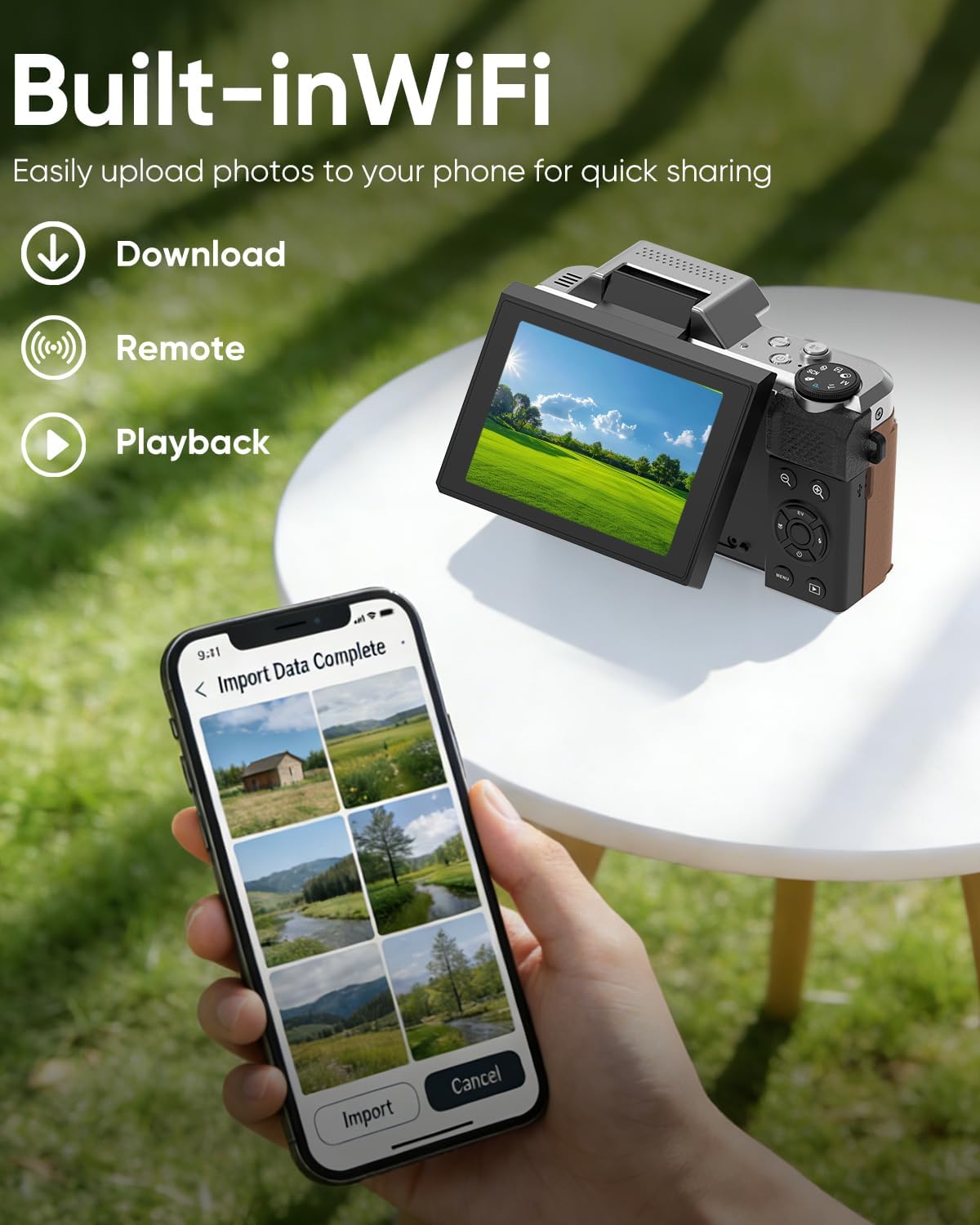 4K Digital Camera for Photography ORDRO D27, 64MP WiFi Vlogging Camera for YouTube, 6X Optical Zoom Autofocus Video Camara with 2.8" 180° Flip Screen, 32GB SD Card, 2 Batteries