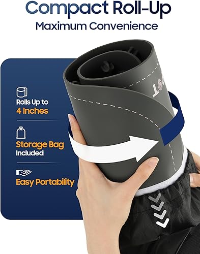 Miniatura 5 de Tapete plegable para calentar alimentos, bandeja eléctrica de buffet de 24 x 15 pulgadas con 3 ajustes de calor, apagado automático, placa caliente