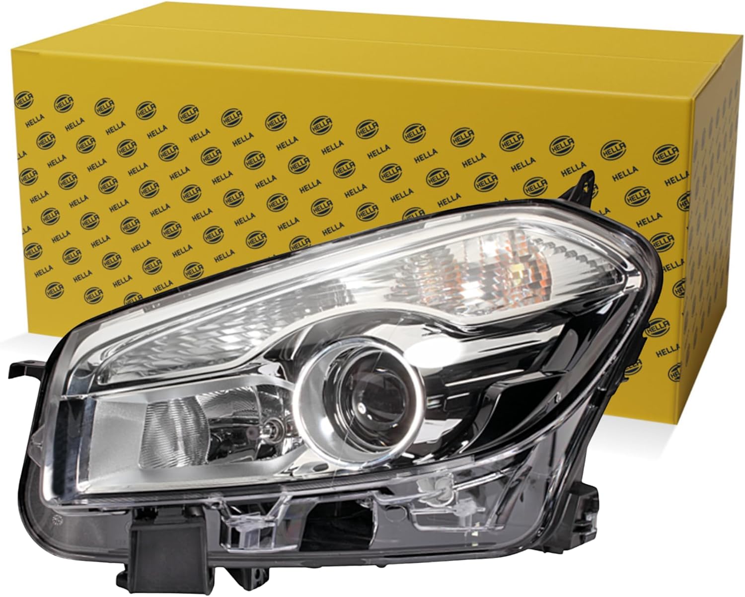 HELLA 1EL 010 335-061 Halogen Headlight, Right, Without bend lighting, with bulbs, with motor for headlamp levelling