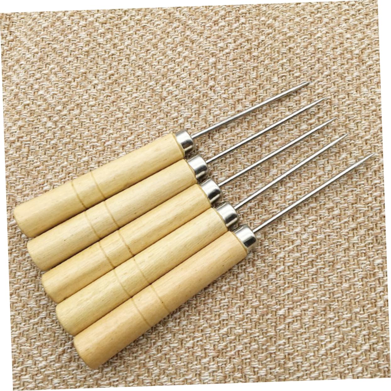 10pcs Wooden Handle Tool Quilling Needle Tool for DIY Craft Slotted Quilling Paper for Weaving