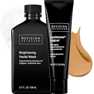 Revision Skincare Intellishade Original SPF 45 1 7oz Brightening Facial Wash 6 7oz Bundle Anti-Aging Tinted Moisturizer with
