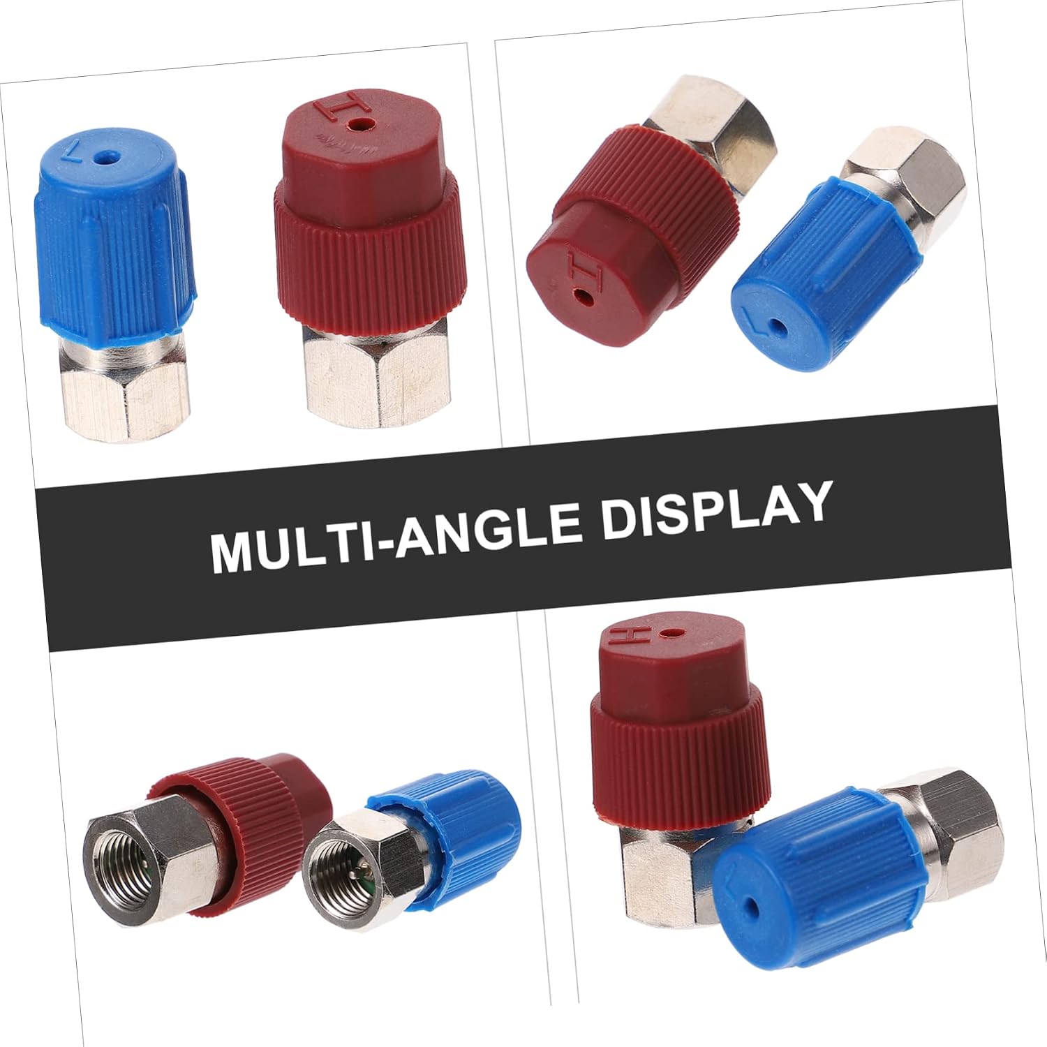 Cabilock High Low Quick Connectors Couplers for Car R134A Adapter 1/4 SAE Thread Conversion 2-Piece Set for Systems