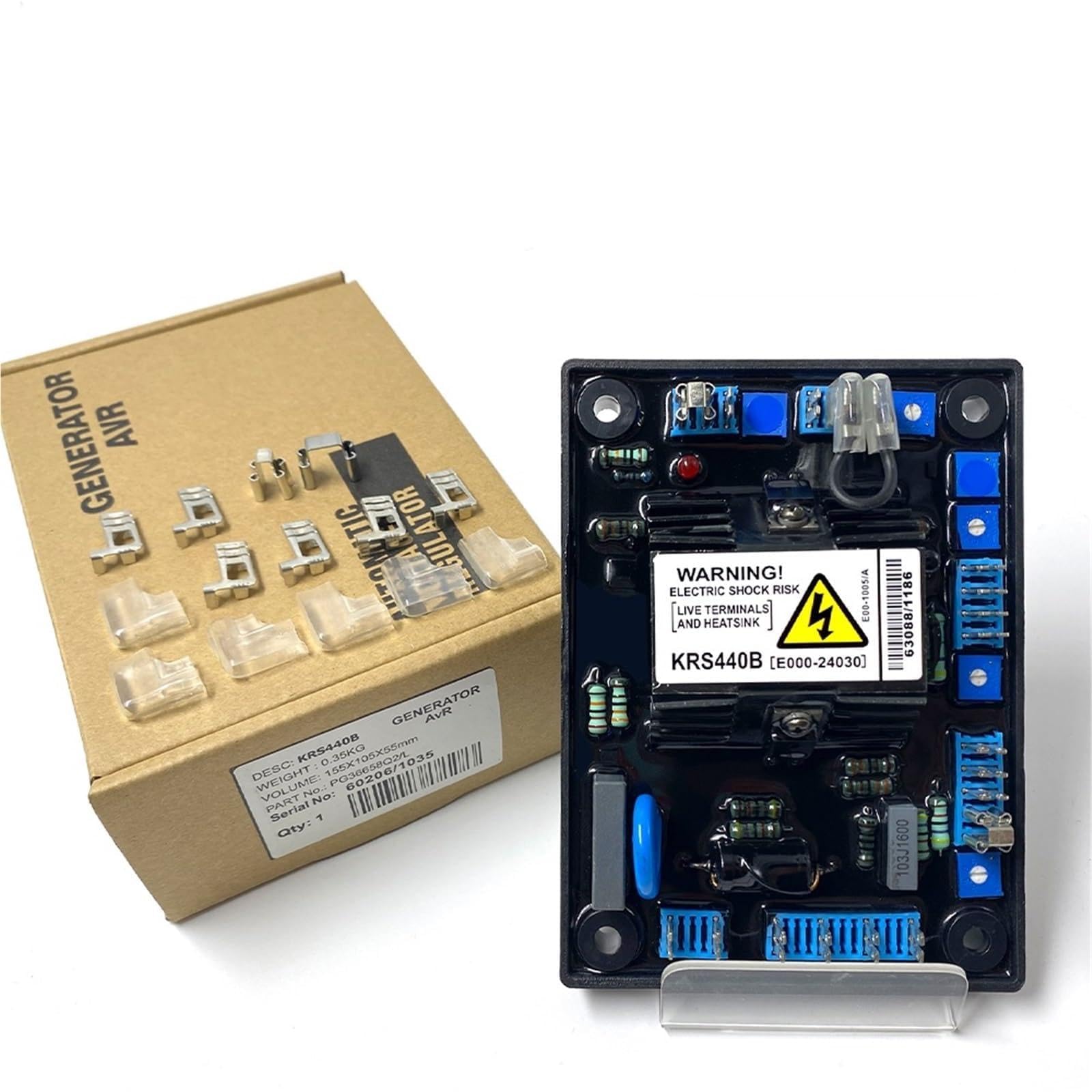 CSKWLLNBC 1pcs KRS440 KRS440B AVR Generator Automatic Voltage Regulator Used for brushless generator regulator(KRS440B)