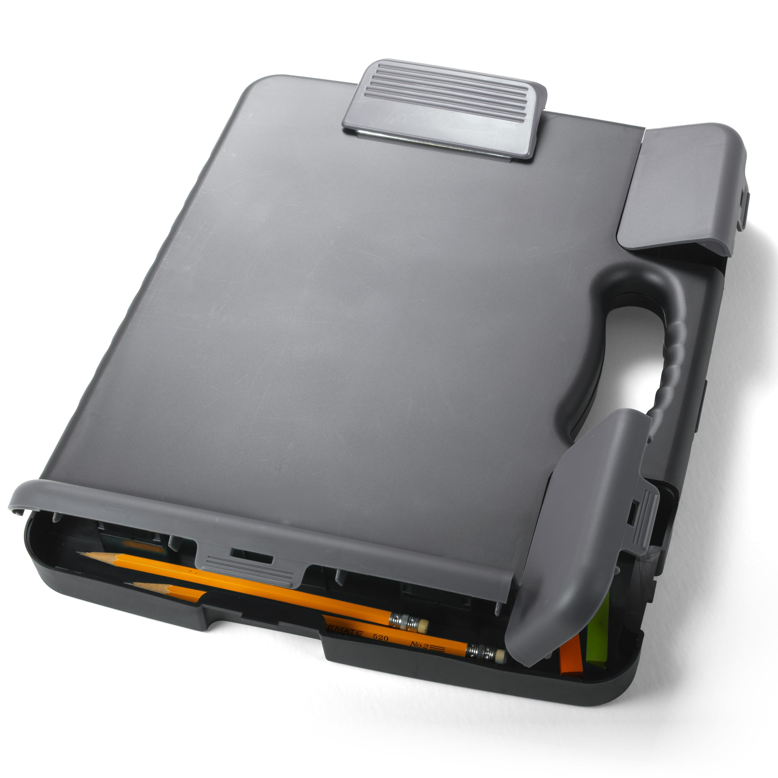 Portable Clipboard Storage Plastic Case for A4 Sizes, Charcoal (83301),11-3/4"w x 1-1/2"d x 14-1/2"h