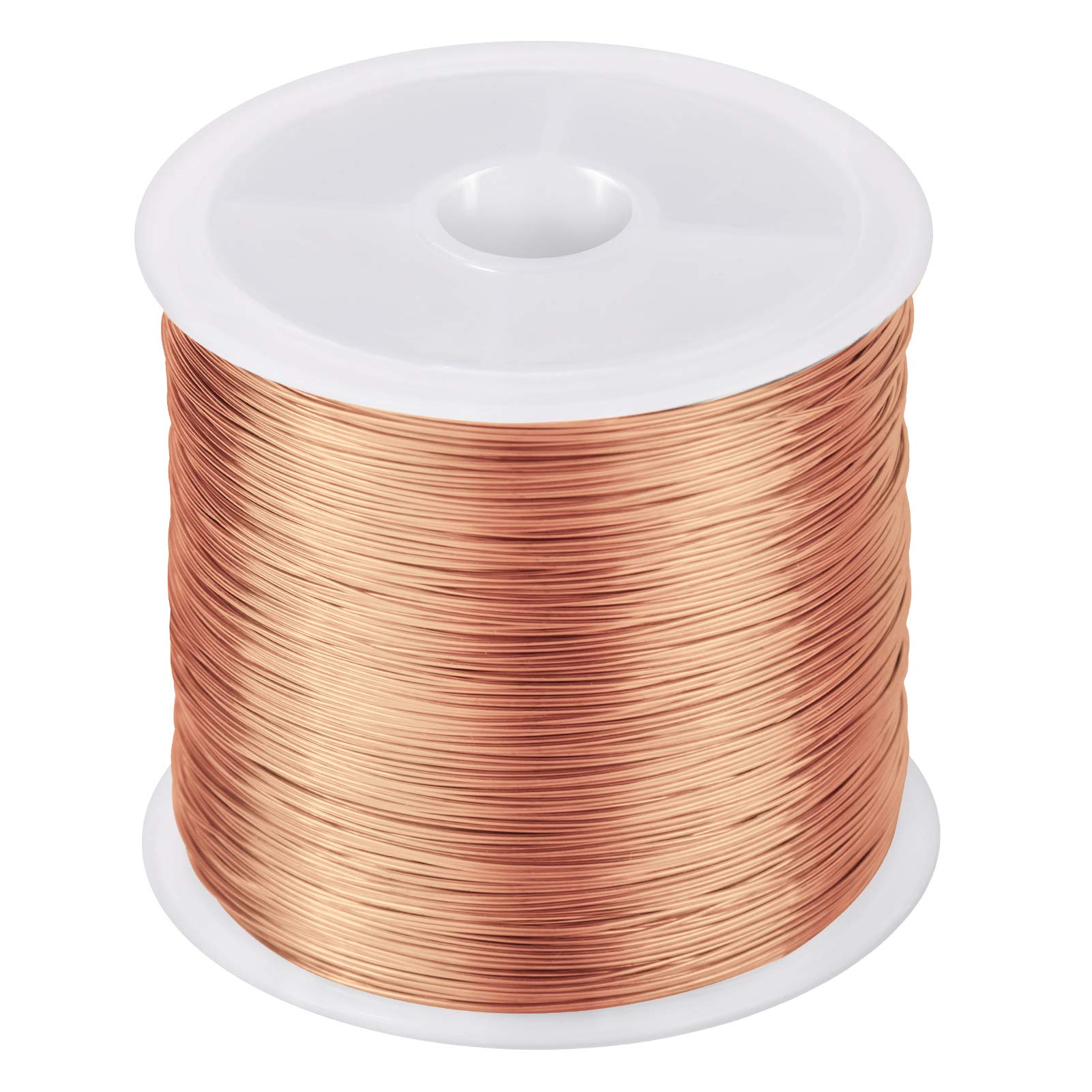 EVERMARKET Schmuckdraht, Basteldraht, 26 Gauge, anlaufgeschützt, für Schmuckherstellung, Zubehör und Basteln, 2 Stück, 0,4 mm x 100 m (Roségold)