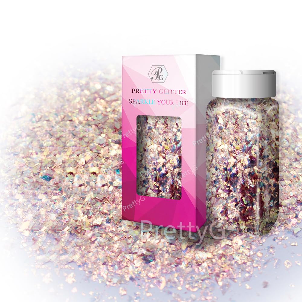 PrettyG 2oz Shakers Irregular Shard Mixes Glitters Powder for Resin DIY Making Art Craft Nail Makeup Decoration PGCS (09)