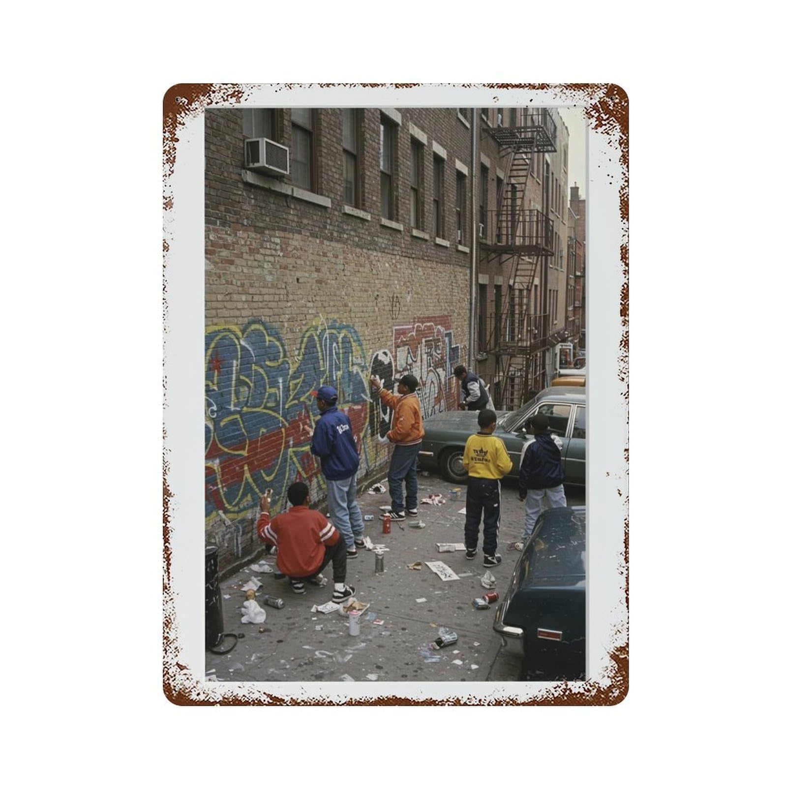 xiaoxiaoshen Graffiti Photography S2 Wall Decor Art Metal Tin Poster Modern Home Decor Art Home Bar Shop Decorations Vintage Sign 40x30cm