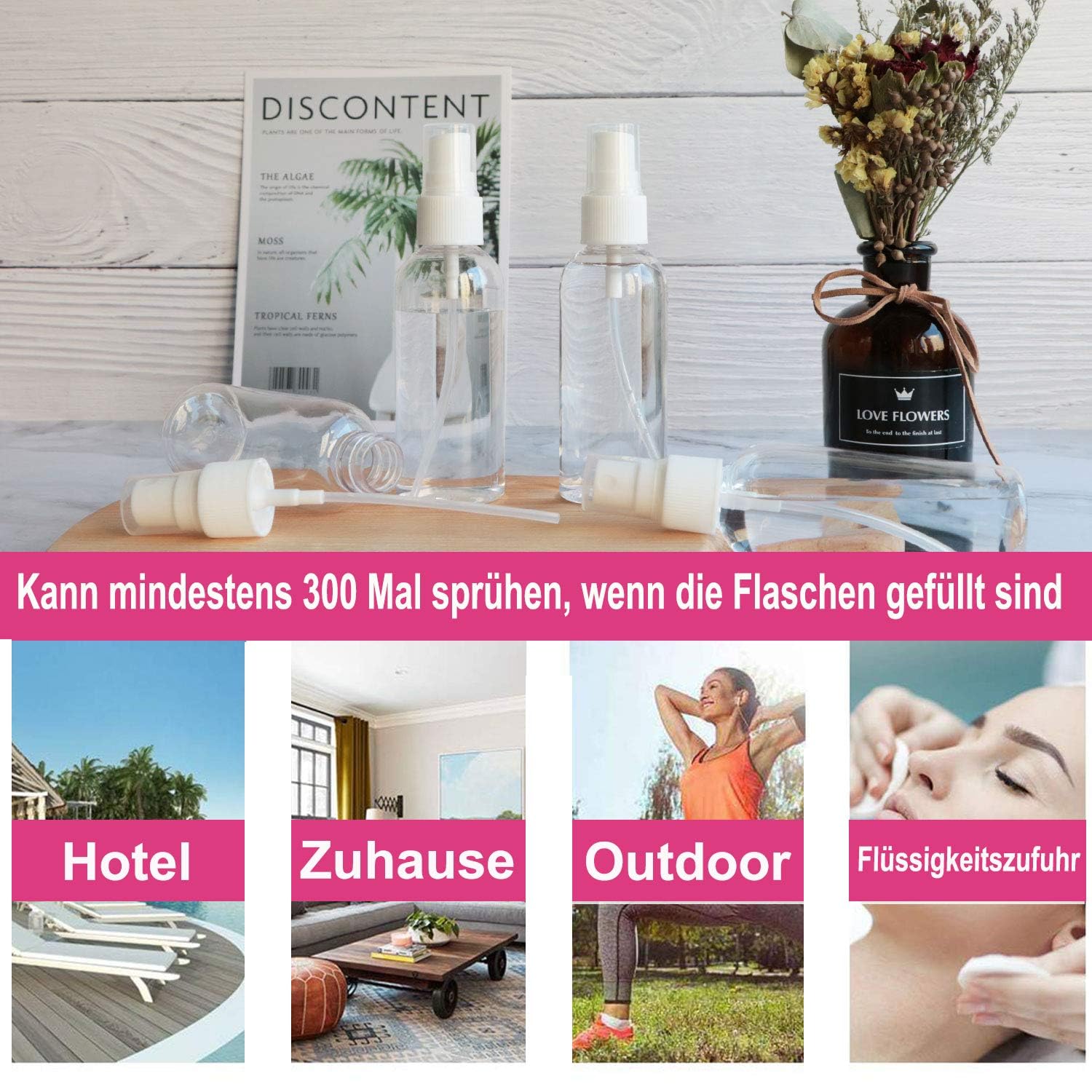 3 sztuki 50 ml rozpylacz, przezroczysty rozpylacz podróżny, małe plastikowe rozpylacze perfumy, butelki do makijażu wody alkoholowej