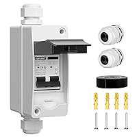 Vista 29 de Interruptor de desconexión de panel solar 63Amp DC AC Interruptor de circuito en miniatura 500V 2 polos con conector PV y caja IP65 a prueba de UV