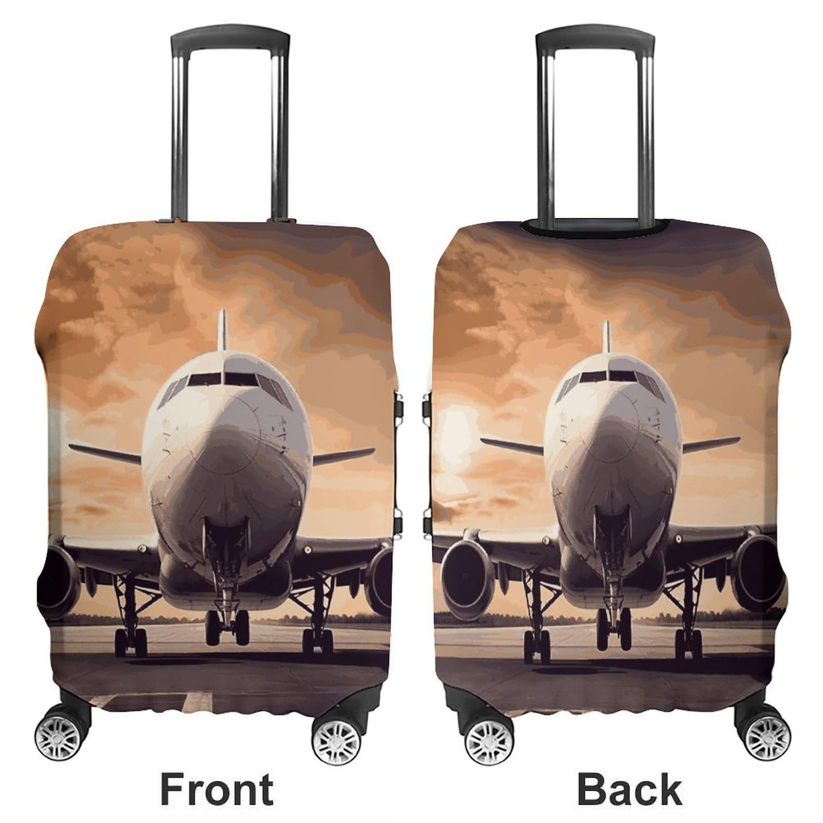 Copertura per bagagli per aereo, semplice e generosa, copertura antipolvere lavabile, resistente ai graffi, per valigie da 48-81 cm, Stile:, XL, Custodia per bagagli