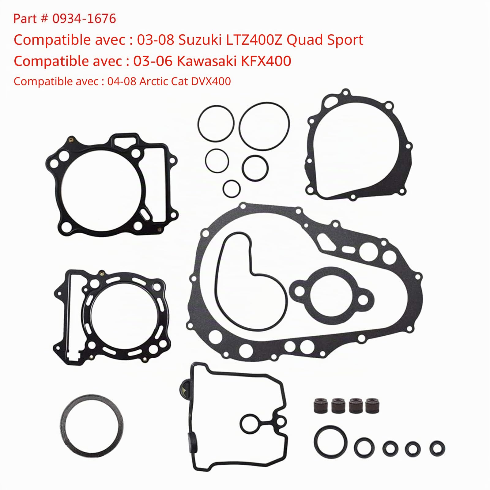 Kit de Joint Complet Ensemble Haut et Bas pour Suzuki LTZ400 Z400 LTZ 400 Qu