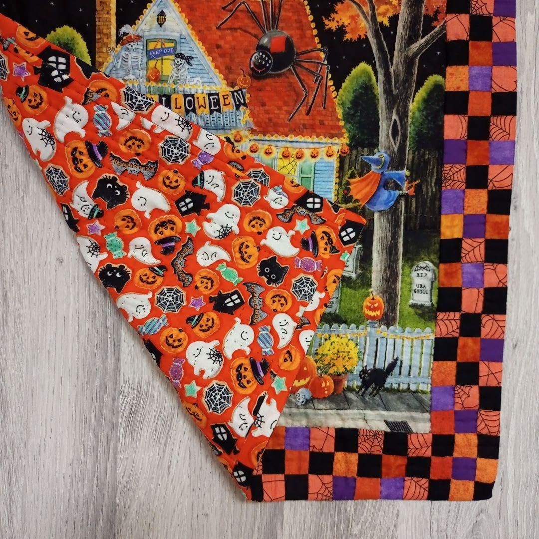 ハロウィンパッチワークキルトタペストリー