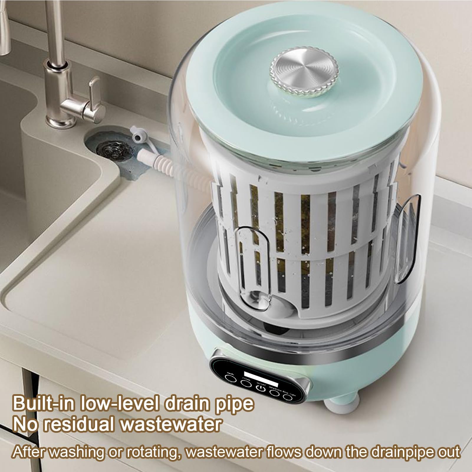 Lavatrice Portatile Lavatrice da Campeggio Lavatrice Portatile con Centrifuga Washing Machine 3l Lavatrice Specifica per Biancheria Intima Green