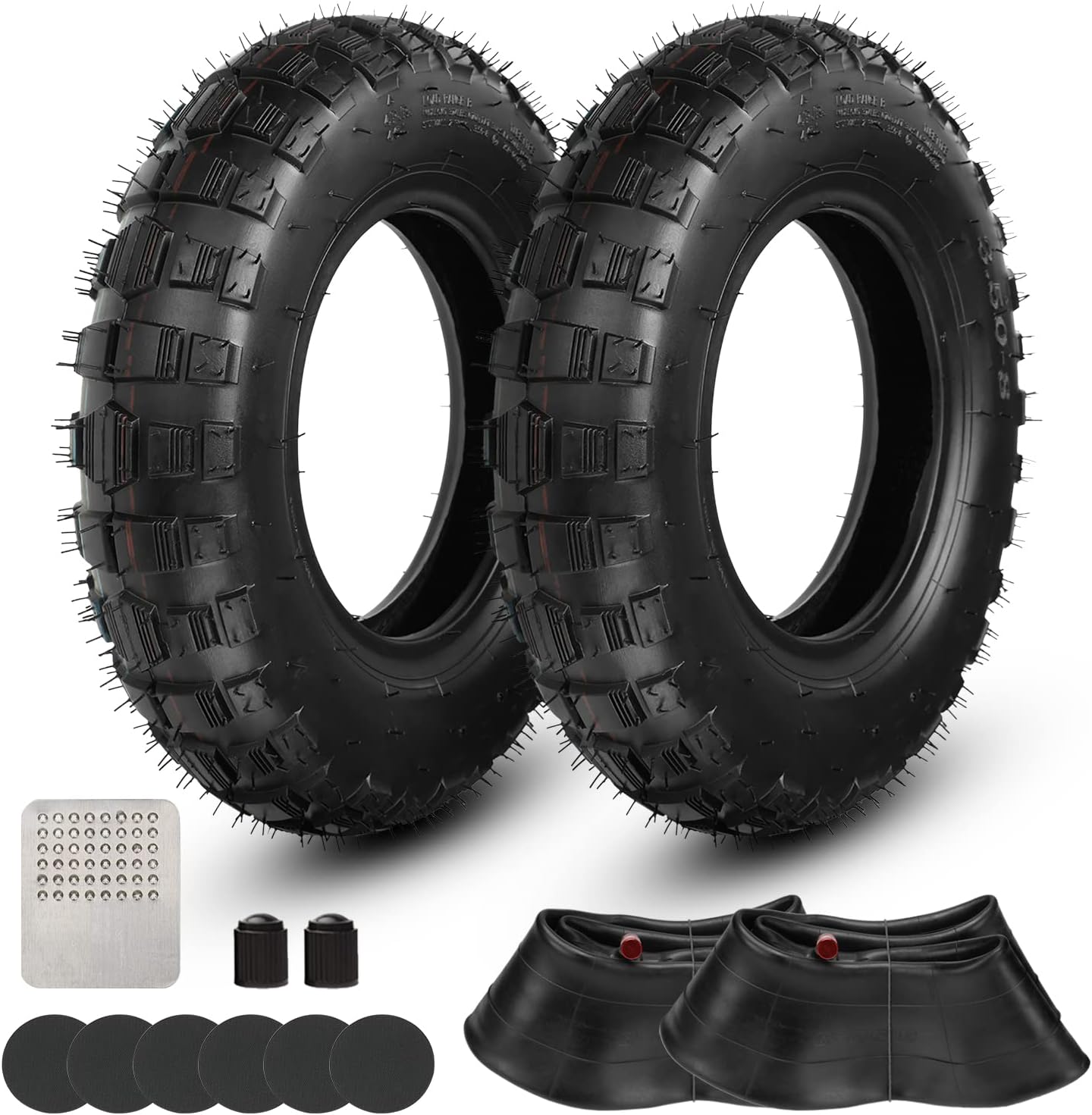 GREHUA 3.50-8 3.50x8 3.5-8 3.50 8 Inch Tire Inner Tube Compatible with Monkey Bike Z50 Z50A Z50R Z50RD MT1 Mini Trail MT50 Trailhopper Minibike c300 Power Wheelchair Wheelbarrow Trailer Scooter Parts