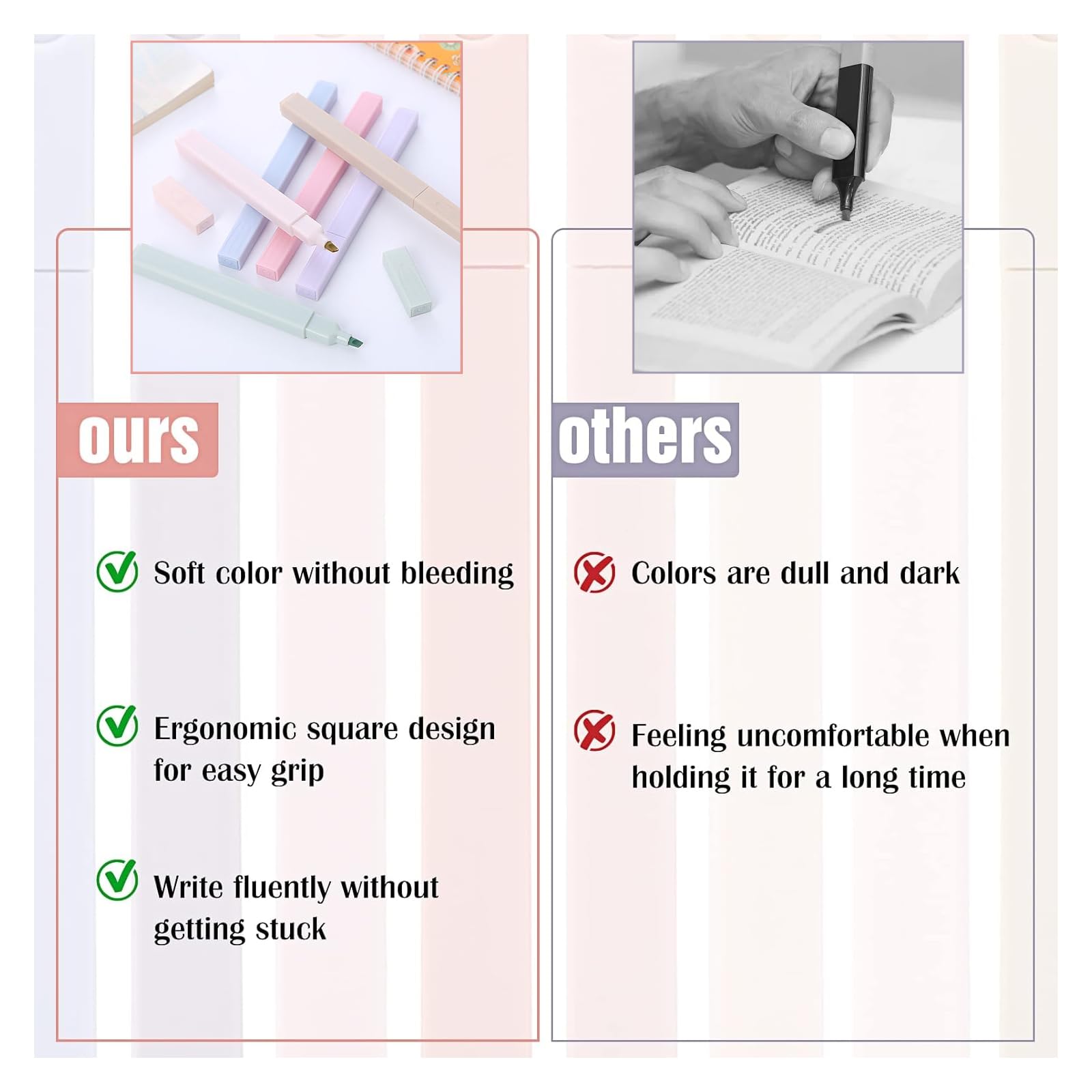 Set 12 Evidenziatori Pastello - Con 2 Adesivi Indice, Colori Morandi, Atossici - Foto 10