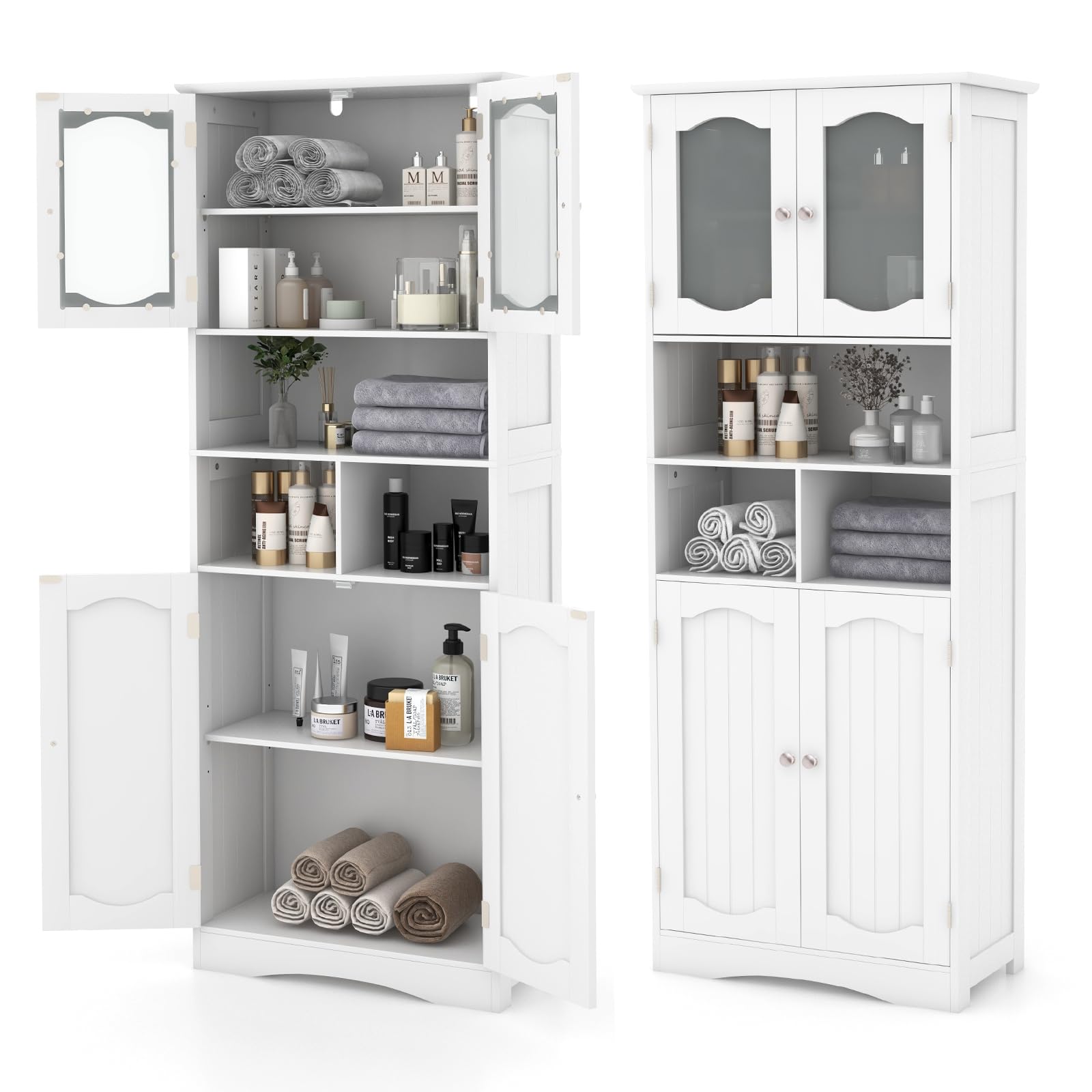 Yaheetech Aradietto da Bagno Indipendente con Cesto obiletto da Terra