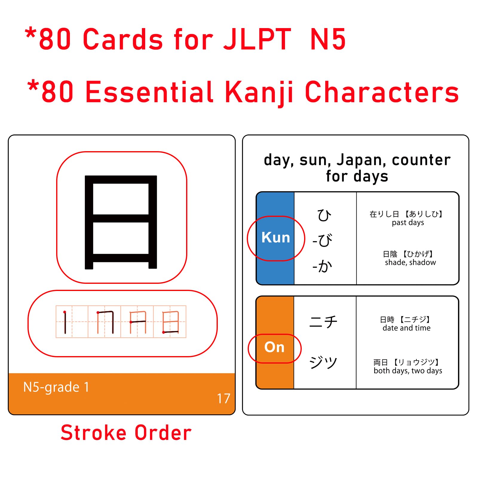 Amazon.com: 242 Basic Japanese Kanji Flash Cards (JLPT N4 & N5