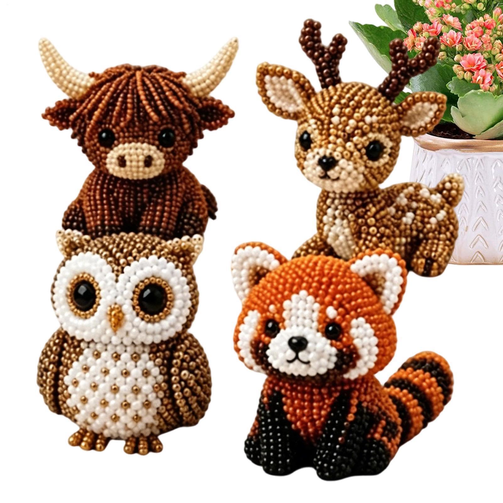 Bead Animal Making Kit, DIY 3D Animal Figure Beading Kits Animals Beading Kits For Adults, With Instructions Bead Animals Kit,For Enthusiasts Beginner Girls Kids Adults Birthday Desktop Bookshelf Home
