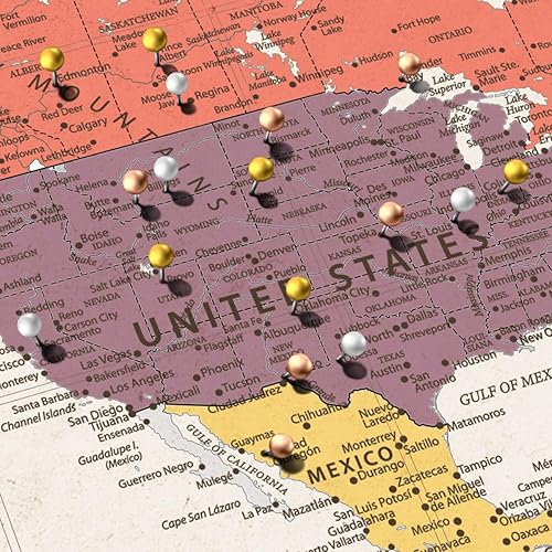 Miniatura 2 de ElephantStock - Arte de pared personalizado del mapa del mundo que espera II - Arte de pared en lienzo horizontal - Decoración de pared de sala de