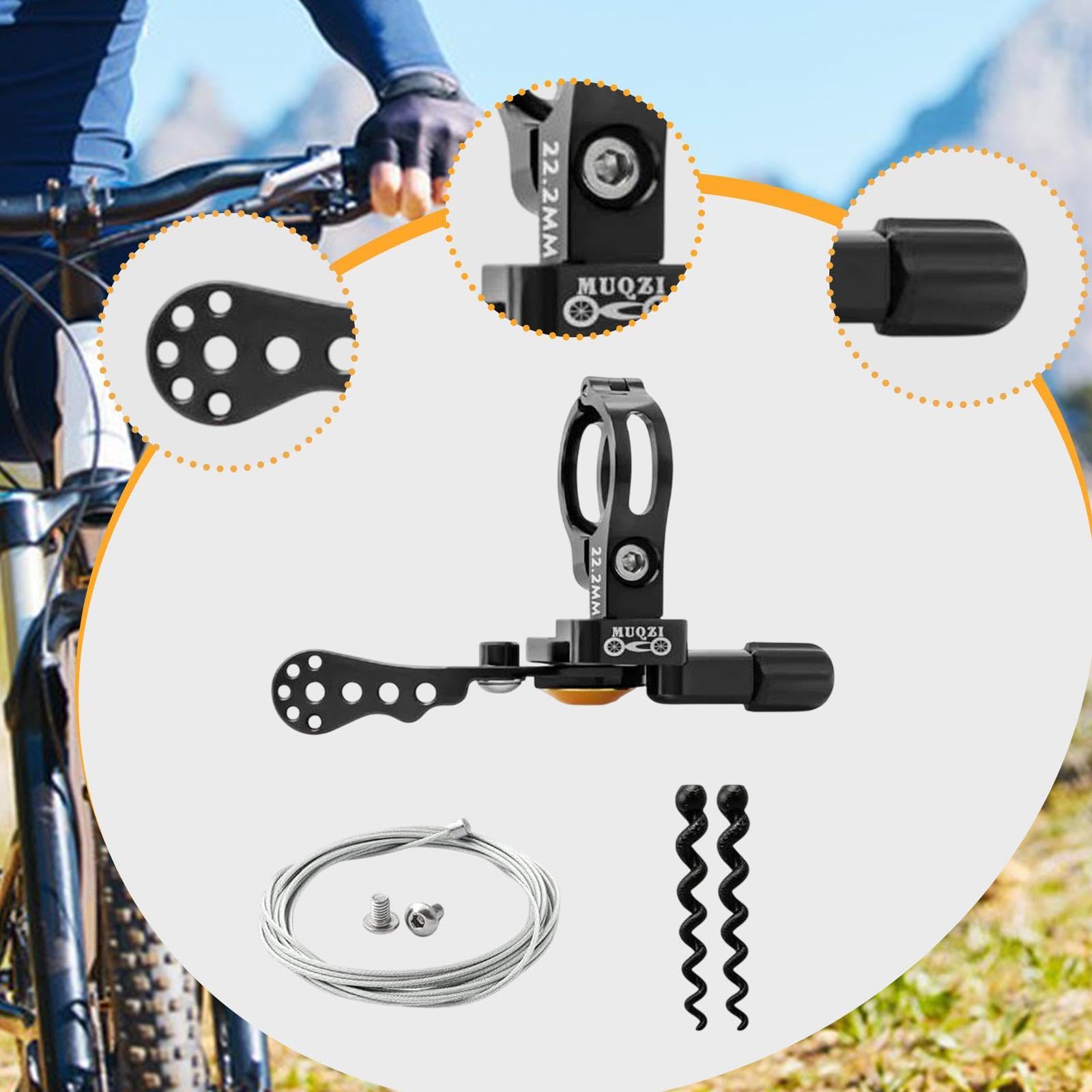 Leva del Reggisella Telescopico con Comando Remoto Regolabile, Accessorio Meccanico per Bicicletta, Leva del Cambio con Cavo per La Guida