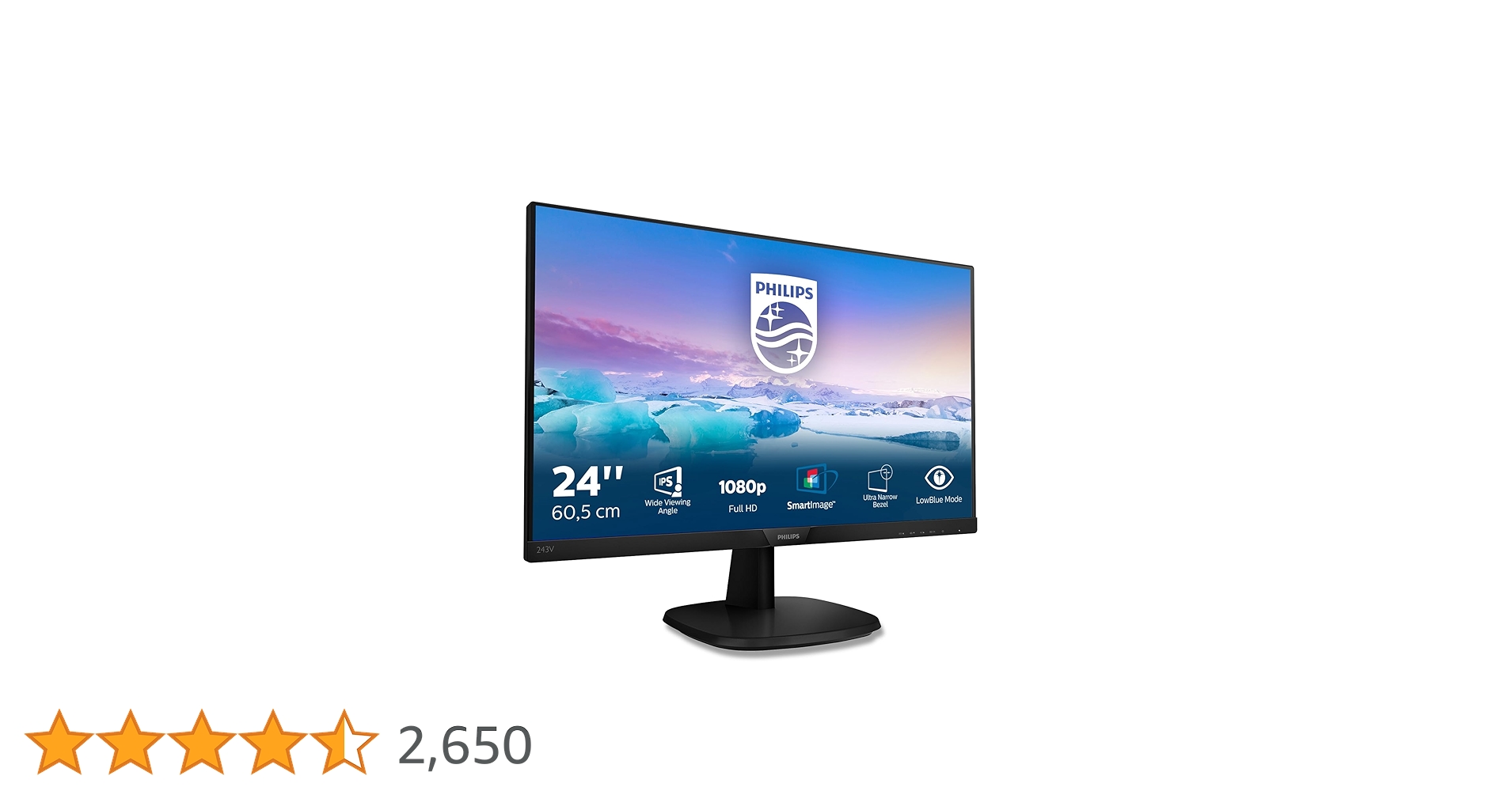 Philips V-line 243V7QDSB 24-inch 1920 x 1080 Full HD LED Computer
