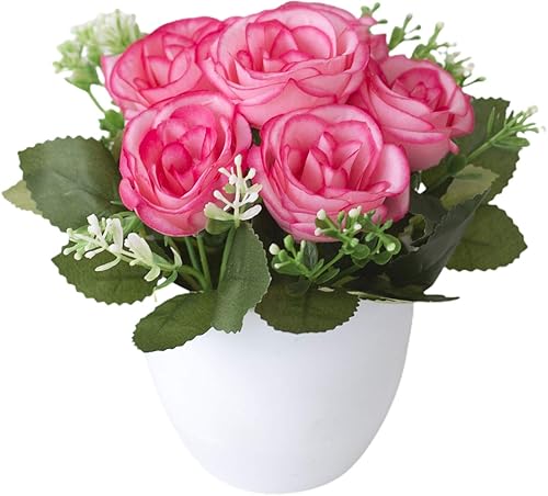 Flores artificiales, decoración de plantas falsas, 1 flor falsa simulada, decoración de mesa de comedor, decoración de plástico para dormitorio,