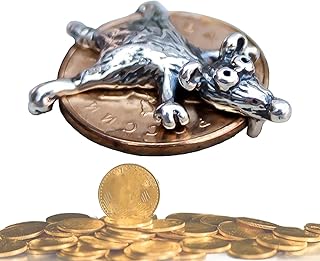 Mouse Charm Talisman, Protecting Your Wealth, Mouse Amulet, Money Amulet Mouse On Coin, Attract Wealth Good Luck Amulet Mouse Coin Collectible Accessories Jewelry Gifts