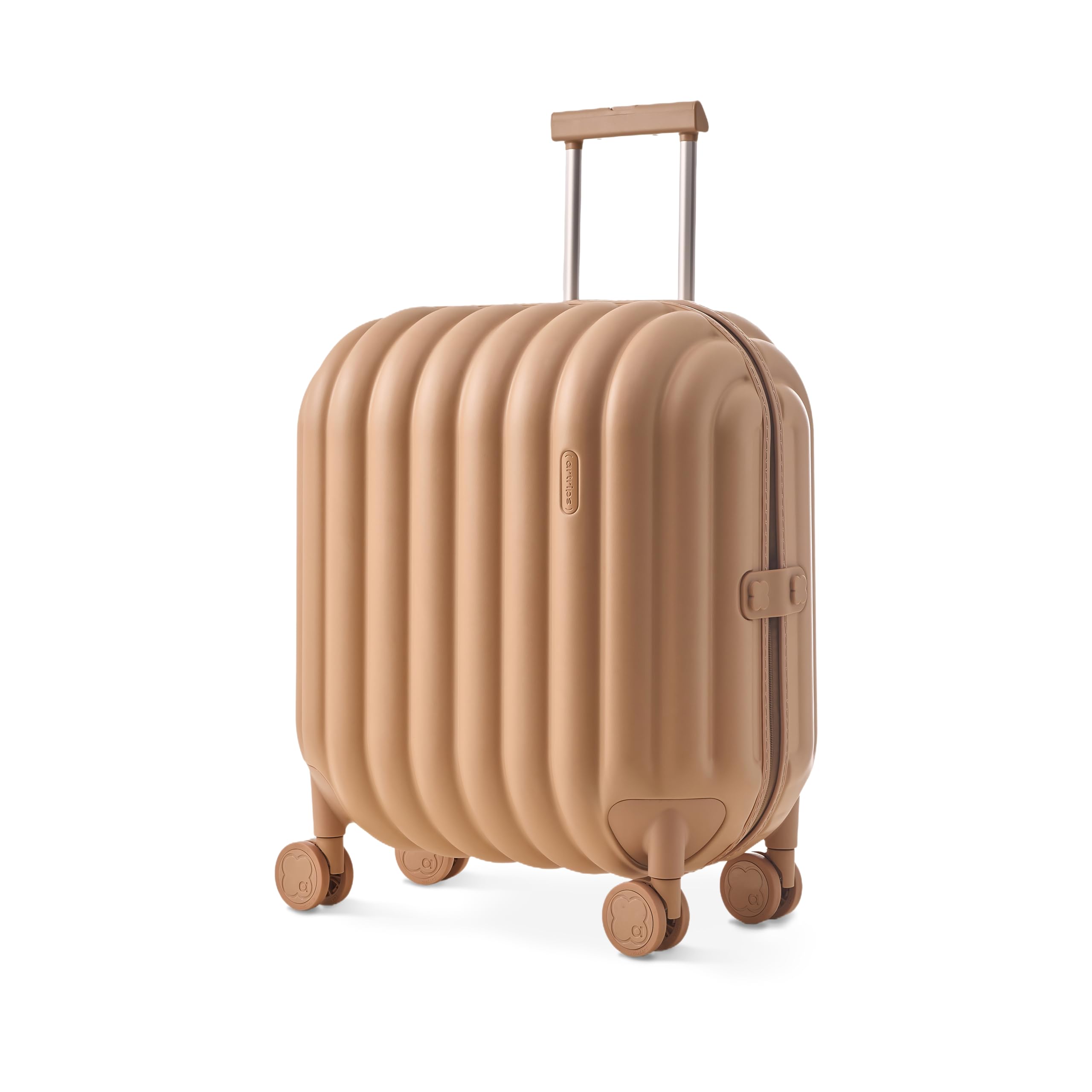 artrips Carry On Luggage 20 Inch, Lightweight Hard Shell Suitcase with Spinner Wheels, Travel Suitcase for Business and Short Trips, Brown