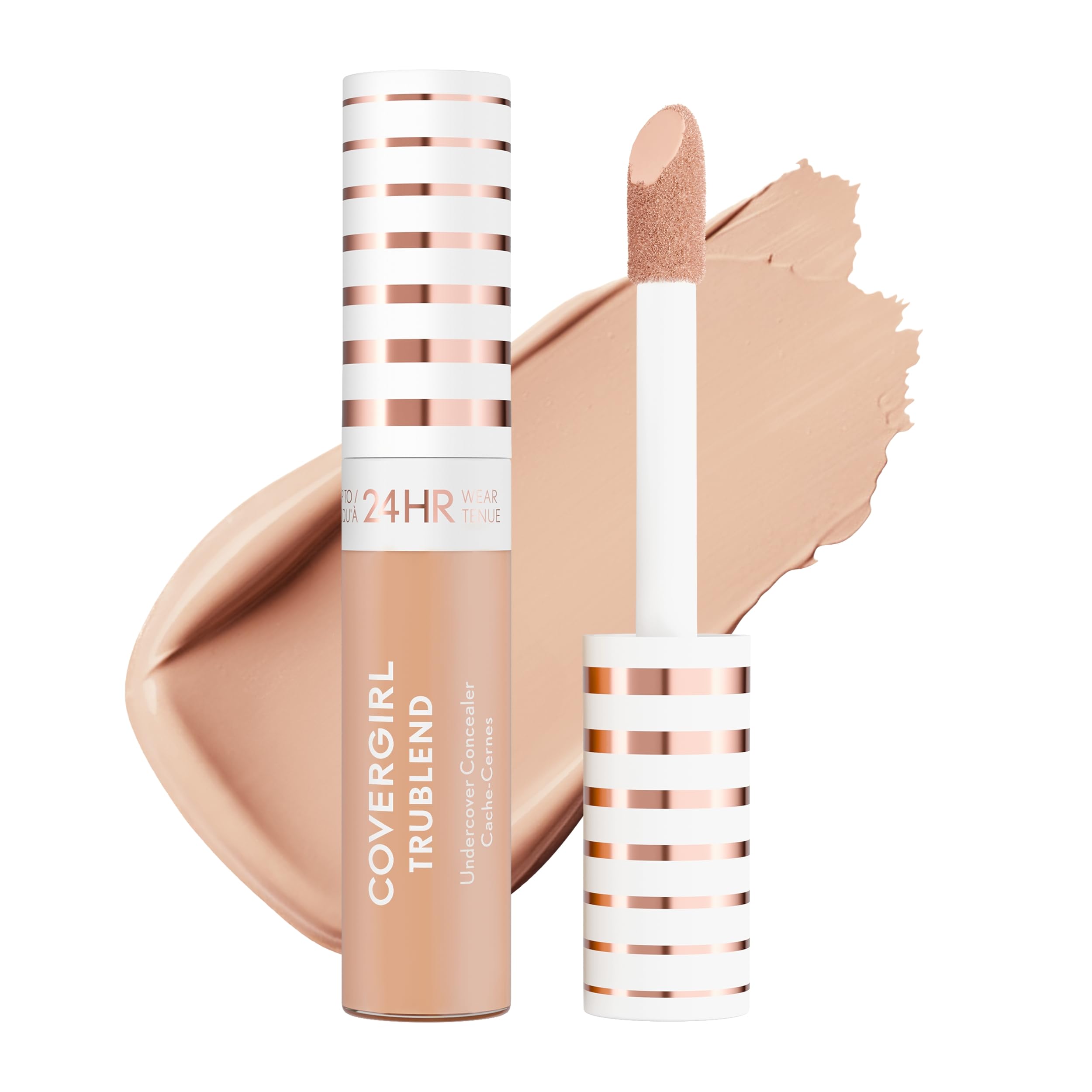 COVERGIRL TruBlend Undercover Concealer, Buildable, Full Coverage, 24-Hour Wear, Matte Finish - L400 Classic Ivory (Packaging May Vary)
