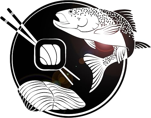Vinilo calcomanía decorativo para pared sushi bar pescado japonés comida asiática restaurante pegatinas de tamaño grande decoración (ig4705)