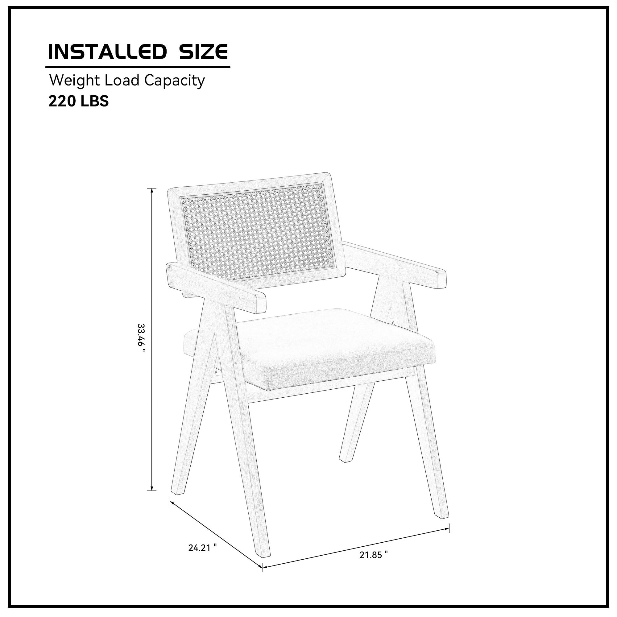 Upholstered Dining Chairs Set of 2,Mid Century Kitchen Chairs for Living Room,Restaurant,Bohemian Style Stool for Office,Coffee Shop