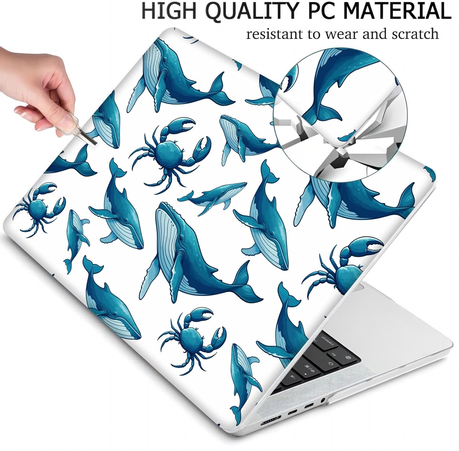 Compatible with MacBook Neo 13-inch, Hard Shell Case with Keyboard Cover and Screen Protector (A3404 A18 Pro chip, 2026 Release) - Whale MD8731